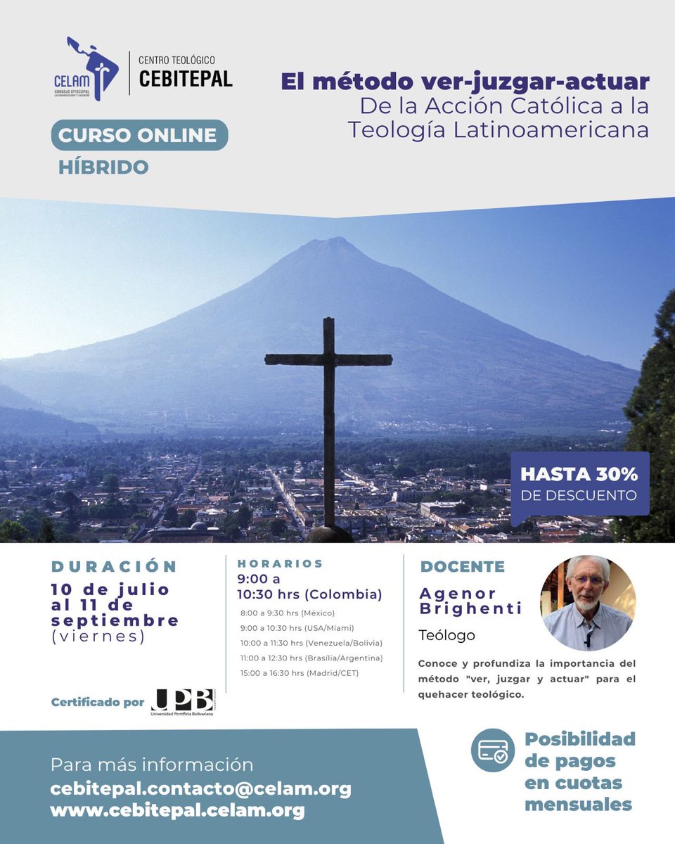 rafluciani's tweet photo. En Julio inician los cursos online del @Cebitepal_Celam dictados por reconocidos teólogos, canonistas y pastoralistas internacionales🌎 Alzirinha Souza, Ernesto Palafox, Agenor Brighenti, Consuelo Vélez, Hosffman Ospino, Carlos Galli @xiskya @Urquidi @soymarcosalas @silviamcano https://t.co/LV7Vi1ed0B