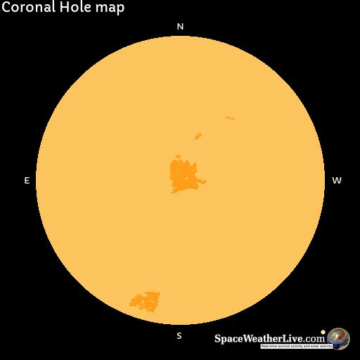 _SpaceWeather_'s tweet photo. A transequatorial coronal hole is facing Earth. Enhanced solar wind could arrive in ~3 days - Follow live on https://t.co/bsXLidnzGh https://t.co/FFY5QgUyPO