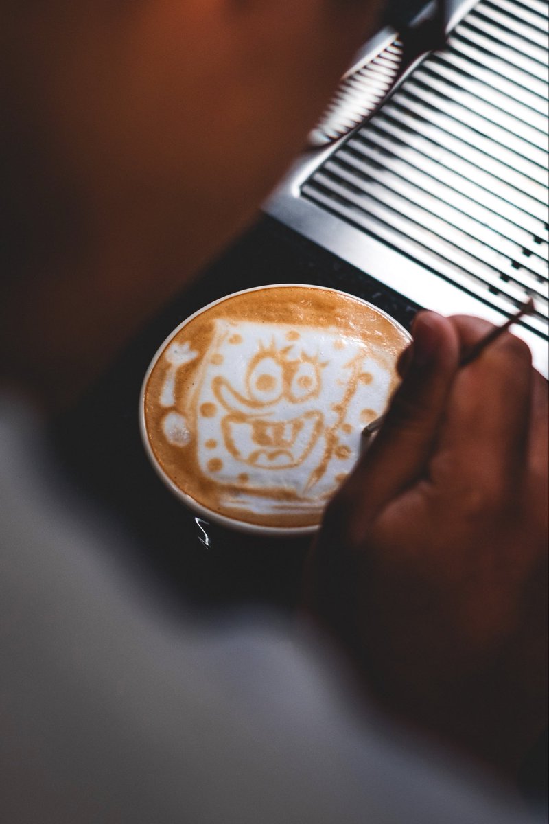 ShemMD's tweet photo. SpongeBob latte art!
Show your favorite latte art 🙂

📍 NiR Coffee Roastery x Rubasse Indonesia, Jl. Jombang No.16, Kota Malang, Jawa Timur, Indonesia.

#travelfore #latteart #malang https://t.co/EgeaNEnpJg