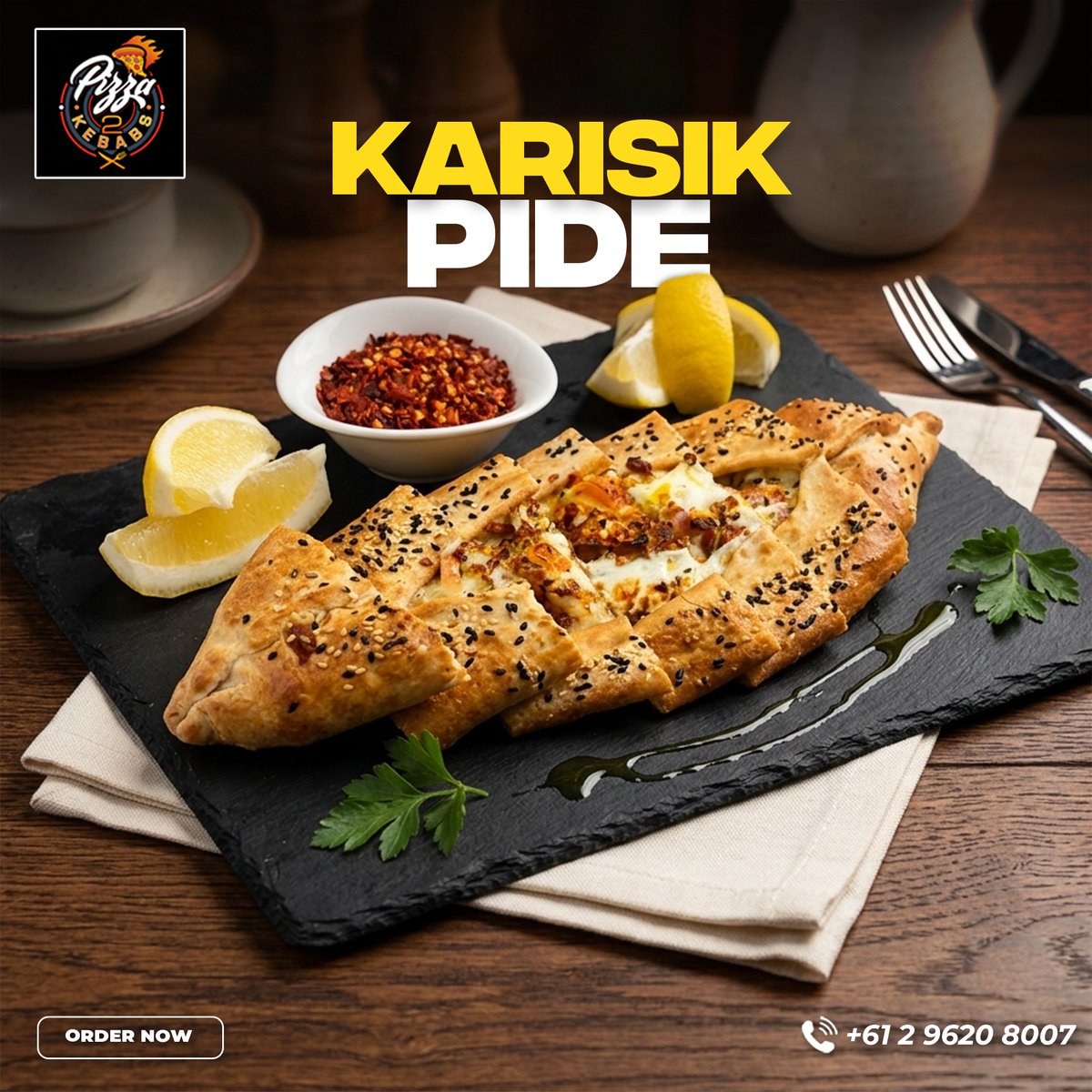 pizza2kebab's tweet photo. 🧀 Golden, loaded &amp; oven-fresh Karisik Pide 🤤✨
The Turkish flatbread that hits different with every single bite! 🔥
Your next food obsession is just one order away 👌

#KarisikPide #TurkishFood #Pizza2Kebabs #Foodie #ComfortFood #Takeaway

https://t.co/BYEOf3pVjM https://t.co/pgExntWXON