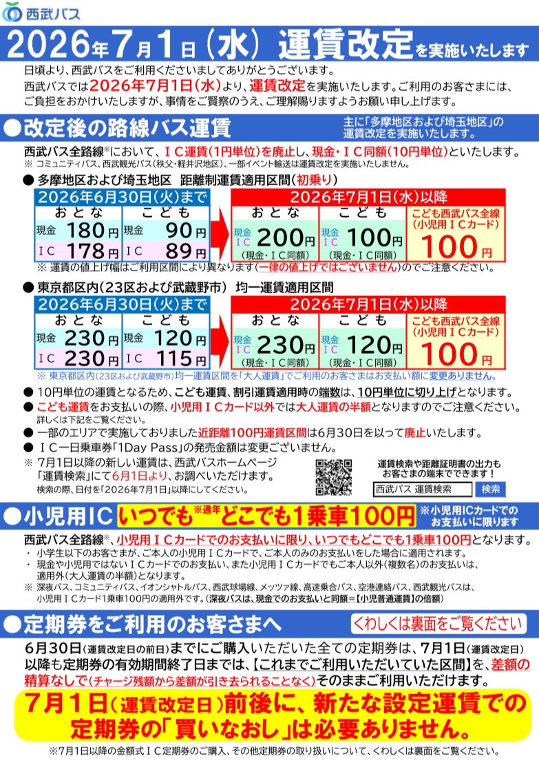 西武バスの乗り方｜路線バス｜西武バス - 金額式IC定期券｜定期券