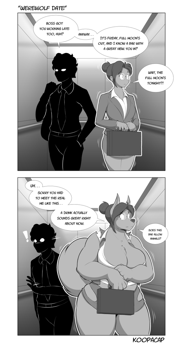 koopacap's tweet photo. This werewolf forgot the lunar date, but at least she scored a date for tonight. https://t.co/yQv1q4pbw6