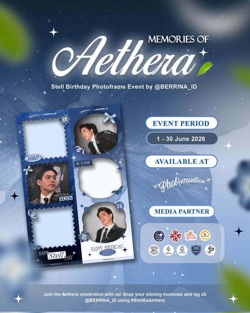 BERRINA_ID's tweet photo. ⋆｡°✩ Memories of Aethera ✩°｡⋆

Stell Birthday Photoframe Event by @BERRINA_ID

🗓️ June 1–30, 2026 
📍 Photomatics 

Every photo tells a story, every memory shines like a star ✨
Don't forget to tag us and use #StellExAethera 💛💫

#Stell #SB19_STELL @stellajero_ https://t.co/WOysyknHvV