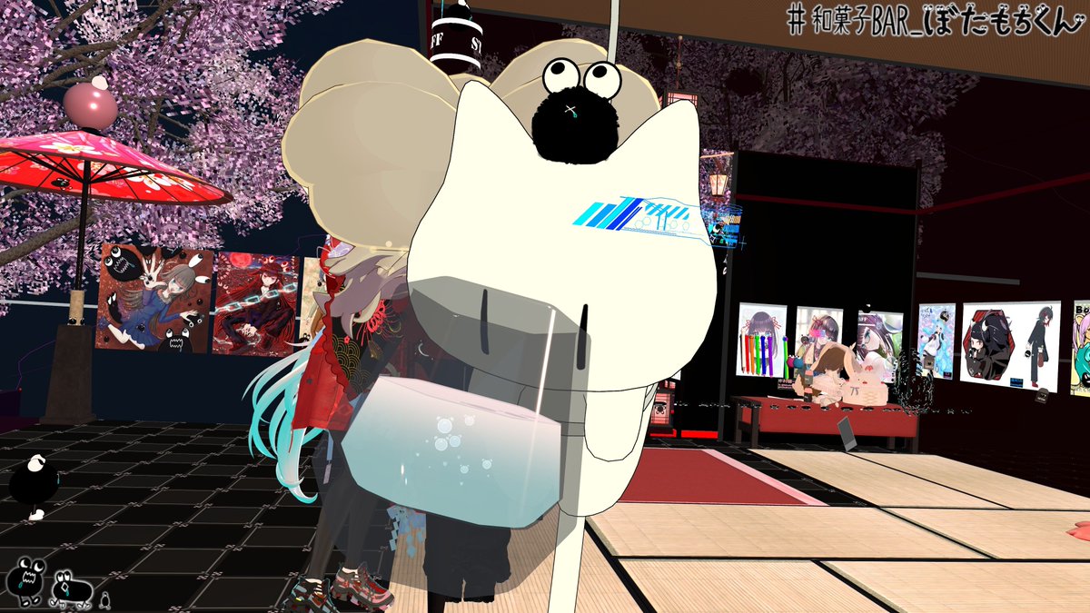 ぼたもちページ 和菓子Bar_ぼたもちくん ウェルカムショット📸(*´ω｀*) #VRChat