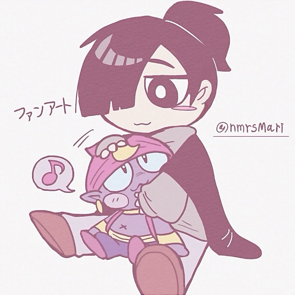 nmrsMari_bs's tweet photo. @Sakuhitoecti 
ミニジーン(実際の大きさは知らない)
とサクさん…。 https://t.co/EiVe0pU5hf