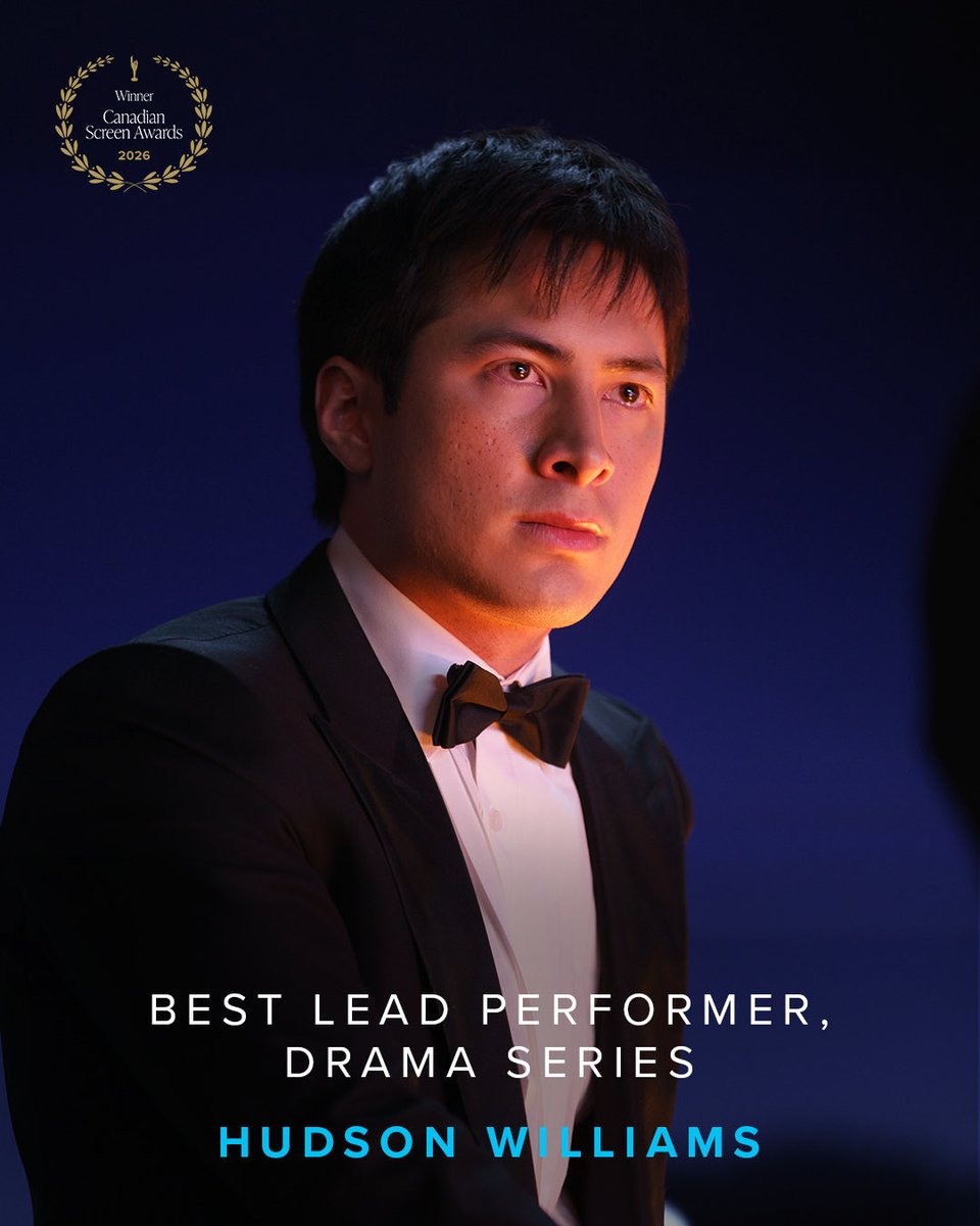 CraveCanada's tweet photo. A big night for #HeatedRivalry 🏆🏒

Congratulations to the cast and crew on their #CdnScreenAwards wins, and a huge congratulations to #HudsonWilliams for taking home Best Lead Performer. https://t.co/UOKO132l3F