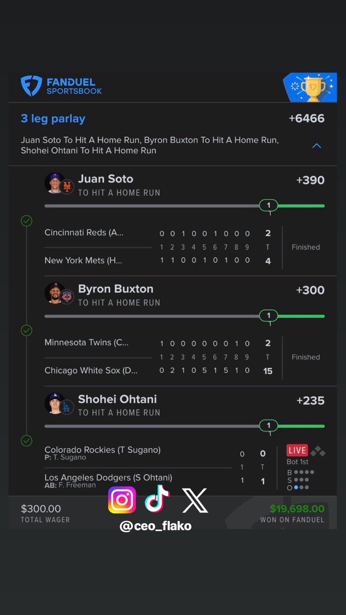 ceo_flako's tweet photo. Ive hit so many back to back slips its not even funny bro i dont know how yall dont win?? Comment how much you lost and ill bless you 

#parlay #fanduel #Gambling𝕏 #sports https://t.co/QvNfZhOECY