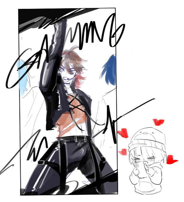 ilikhain's tweet photo. Lionfish Idol AU doodles https://t.co/rI7rE6zq08