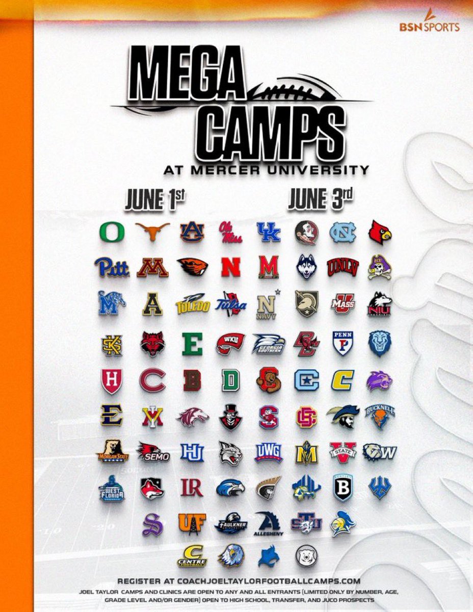 TJmccall10's tweet photo. I will be attending Mercer Mega Camp June 1st Session 4! Im coming to show out Coach’s look out for me!!!💯 @CoachSamCurry @BrandonHuggin19 @Clinte103 @coachDjRolle https://t.co/r6wA9nhPqy