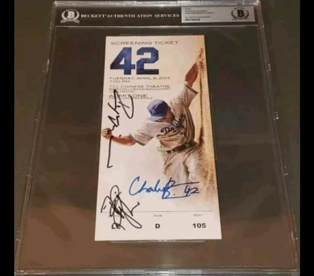 FormerMlbAgent's tweet photo. @darrenrovell so what is my premiere ticket to forty two signed by chadwick worth? Pop 1 

Needs ford.

@CardPurchaser https://t.co/4SPSClzvrs
