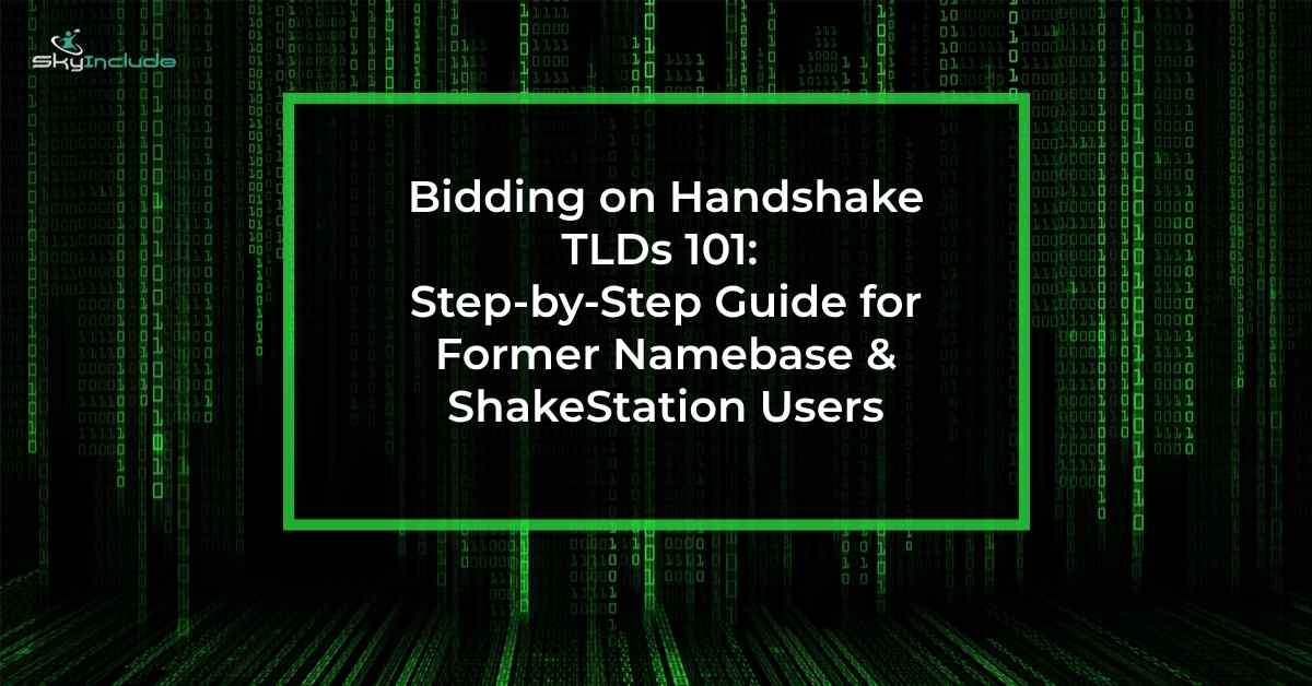 SkyInclude1's tweet photo. 🧵 Coming from Namebase or ShakeStation? Or brand new to Handshake? 

Here's how to bid on TLDs using Bob Wallet or LearnHNS... step by step. 

https://t.co/Oj6KUJkHpX https://t.co/Q5gnYJ3naB
