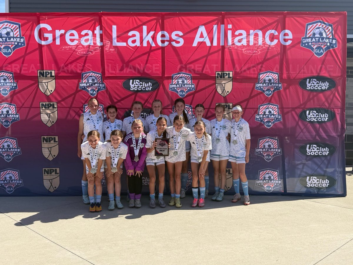 NorthernSteel_'s tweet photo. A season to remember. 🩵⚽️

Northern Steel 2014G Ice fell just short in the GLA Championship, 2-1 to Ambassadors FC.

This special group finished 21-4-2, allowed just 12 regular-season goals, and reached the final in every event they entered. Proud of you Ice! 👏 https://t.co/CocwOjnMpf