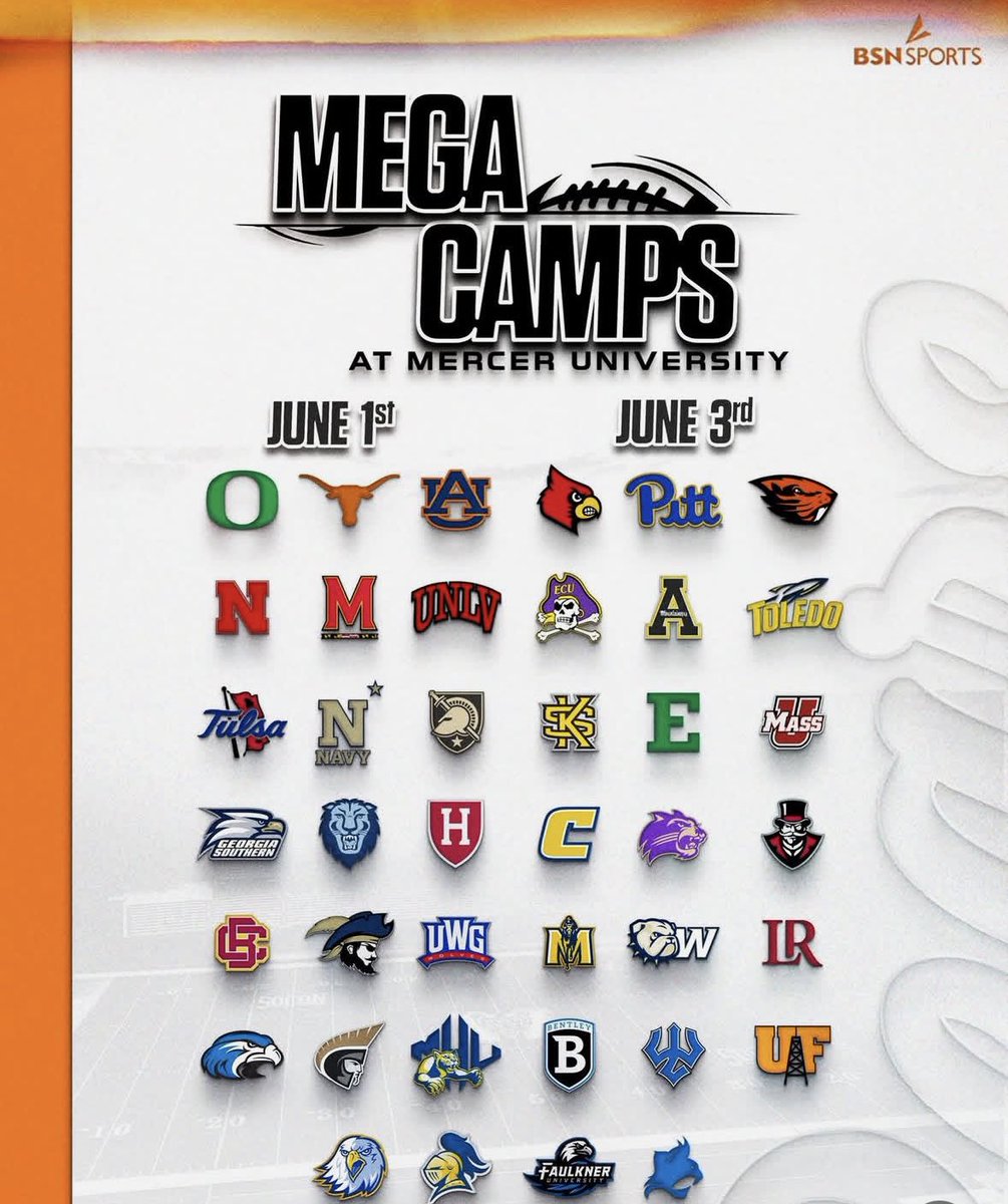 JakeSmith561953's tweet photo. I’ll be at the Mercer University MEGA Camp tomorrow 
@MercerFootball 
@_CoachMcGhee 
@ChiefsRecruits 
@CoachTMcCormick 
@BenJacqmein https://t.co/fgWEZQ6T8m