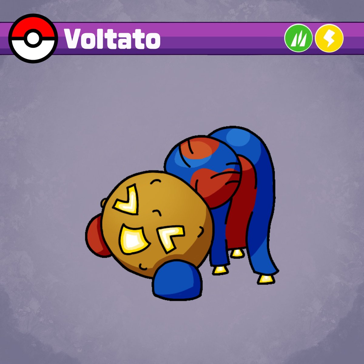 GreyestOutlet's tweet photo. Meet Voltato! The Potato Battery Pokemon!
#Pokemon #Fakemon #pokemonart https://t.co/jzxs8nhtGL