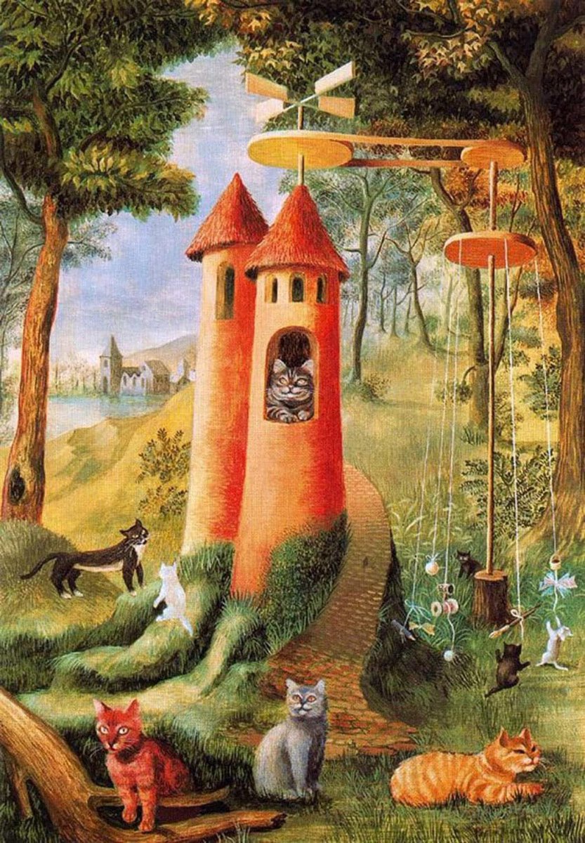 pmamtraveller's tweet photo. "Cats' Paradise" by artist Remedios Varo. https://t.co/M6mql97aBB