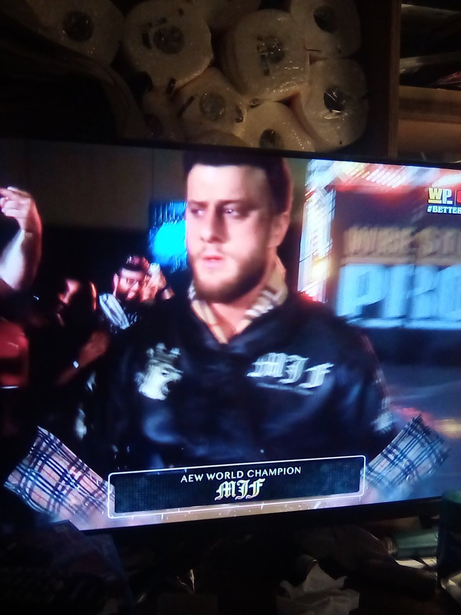 Mathew6696's tweet photo. 3 time @AEW World Champion @The_MJF has arrived to @WrestlePro ring to Face his trainer, PAT BUCK it's Main Event time #BetterThanYou https://t.co/JH0CMxzZEJ