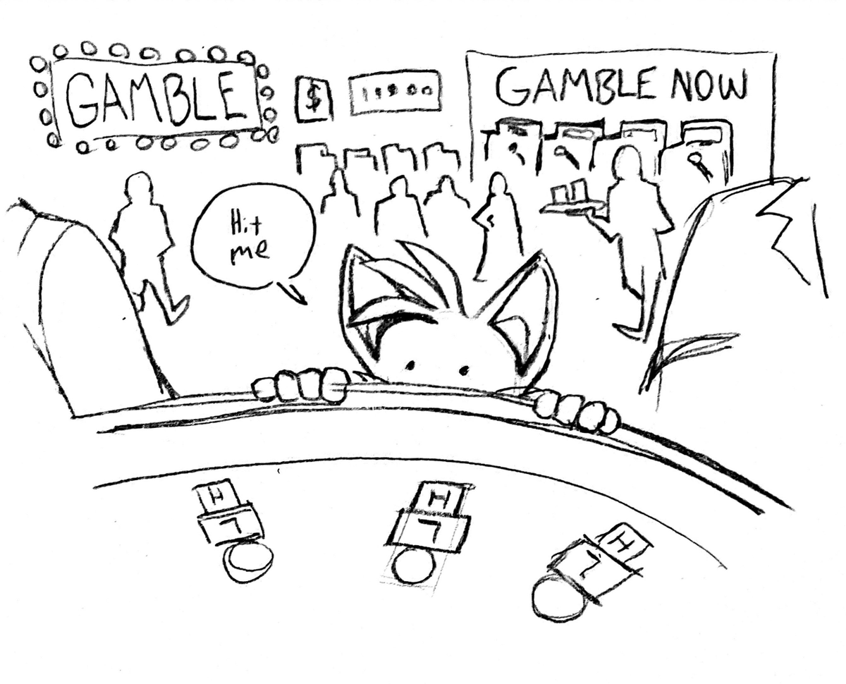 OfficialFFComic's tweet photo. tails gambling https://t.co/kkQmsdUFdF