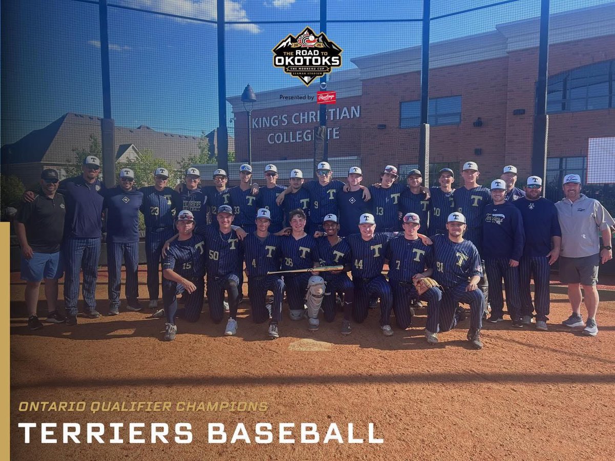 baseballcanada's tweet photo. 🏆 Two #RoadToOkotoks qualifier champs were decided today!

Congrats to the Langley Blaze (BC) and Terriers Baseball (ON)!

See you in Okotoks 🔥 https://t.co/KCa3B2oIhp