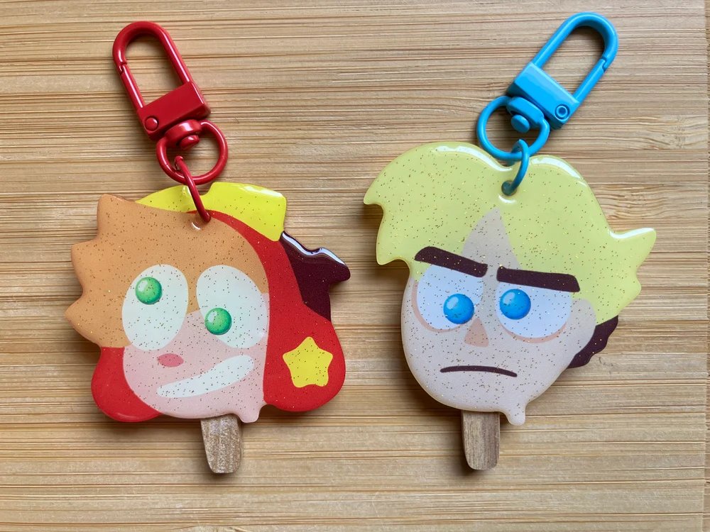 EricaWester's tweet photo. Welcome to Hell Chibi and Ice Cream keychains are now available on my shop!  
🔪✨https://t.co/h8Ls5Xk3QX✨🎧 https://t.co/oy4IvHzU6F