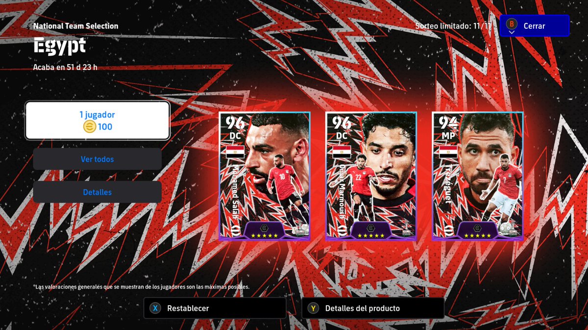 luxo14581's tweet photo. National Teams Selection "Packs"

🇲🇦 11 Jugadores Resaltados 1100🪙
🇪🇬 11 Jugadores Resaltados 1100🪙
🇸🇳 11 Jugadores Resaltados 1100🪙
🇩🇿 11 Jugadores Resaltados 1100🪙

Para Vaciar las 4 Cajas 4400 🪙

@Konami Utilizando la licencia Copa de naciones de África de #efootball2026 https://t.co/YDwhkjpEDR