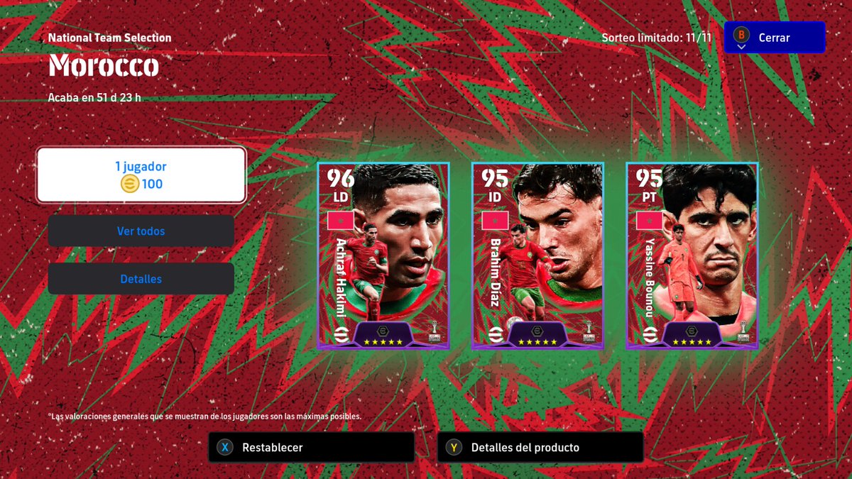 luxo14581's tweet photo. National Teams Selection "Packs"

🇲🇦 11 Jugadores Resaltados 1100🪙
🇪🇬 11 Jugadores Resaltados 1100🪙
🇸🇳 11 Jugadores Resaltados 1100🪙
🇩🇿 11 Jugadores Resaltados 1100🪙

Para Vaciar las 4 Cajas 4400 🪙

@Konami Utilizando la licencia Copa de naciones de África de #efootball2026 https://t.co/YDwhkjpEDR