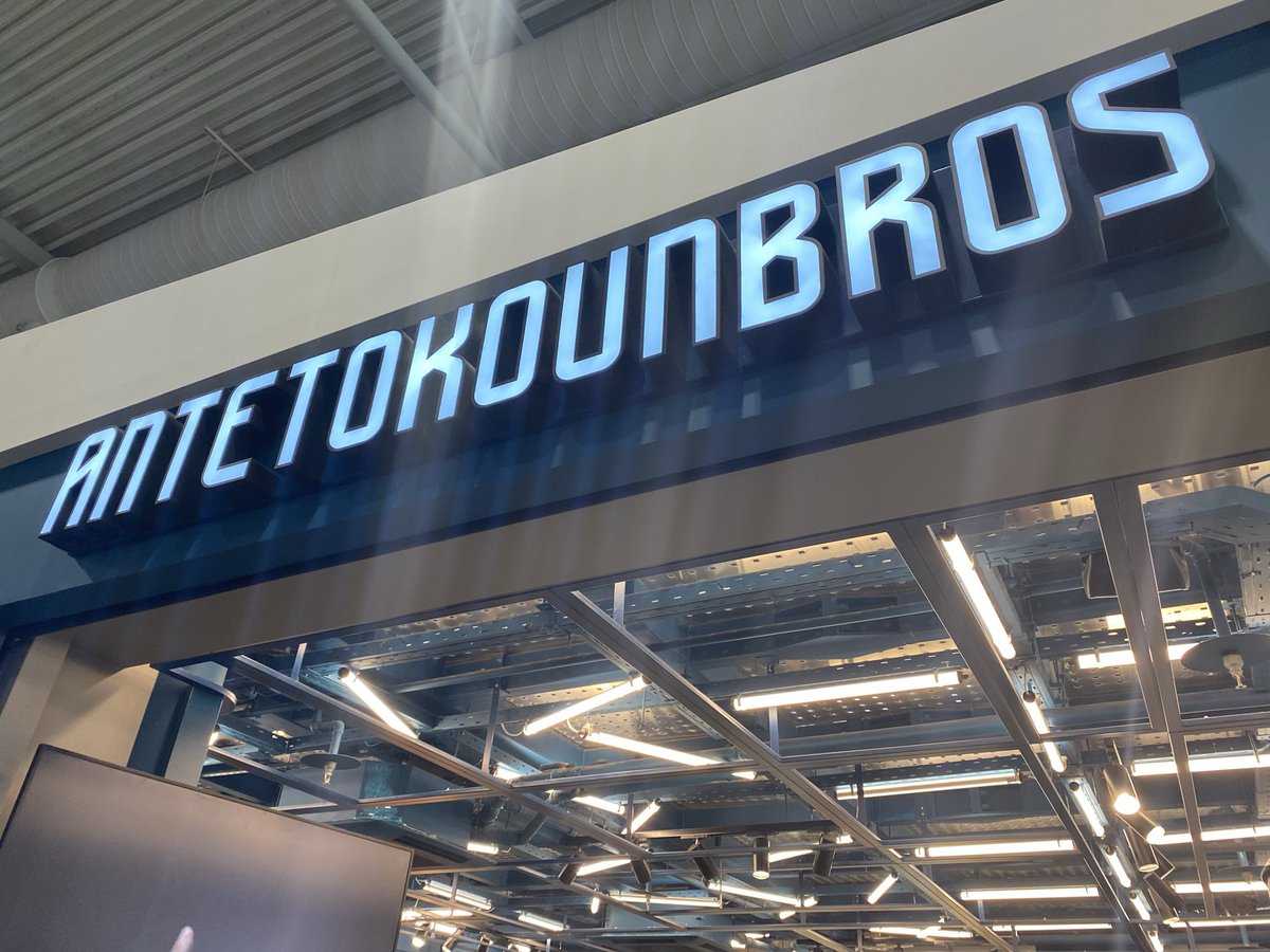 nbated's tweet photo. Just got back today from a 2 week trip to Greece with group of Schreiner U Staff and Students. Leaving Athens Airport today I saw this. Giannis add for recycling and the Brothers have an apparel Store at Athens airport. The Greek Freak is very visible here as you might expect. https://t.co/aGr5CD3Jz8