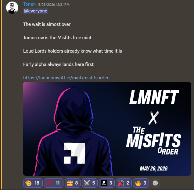 TonenUp's tweet photo. big shoutout to @romantradez and @LaunchMyNFT for the early alpha 

Gave a bunch of @misfitsorder back to my community https://t.co/WUjusk7Cyl