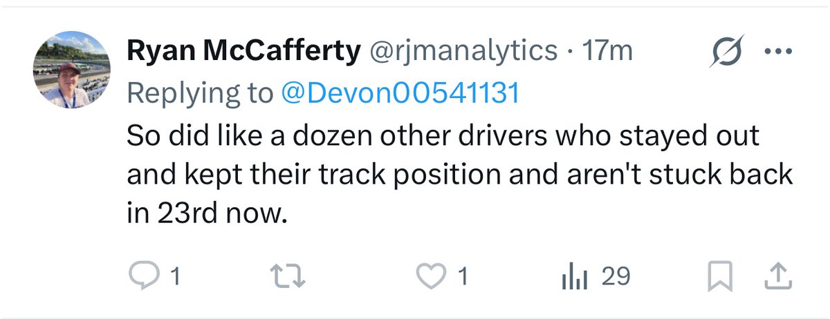 BascarOr's tweet photo. @rjmanalytics The jokes write themselves lmao

Delete the post and block. Classic. https://t.co/AZw5g5pnrr