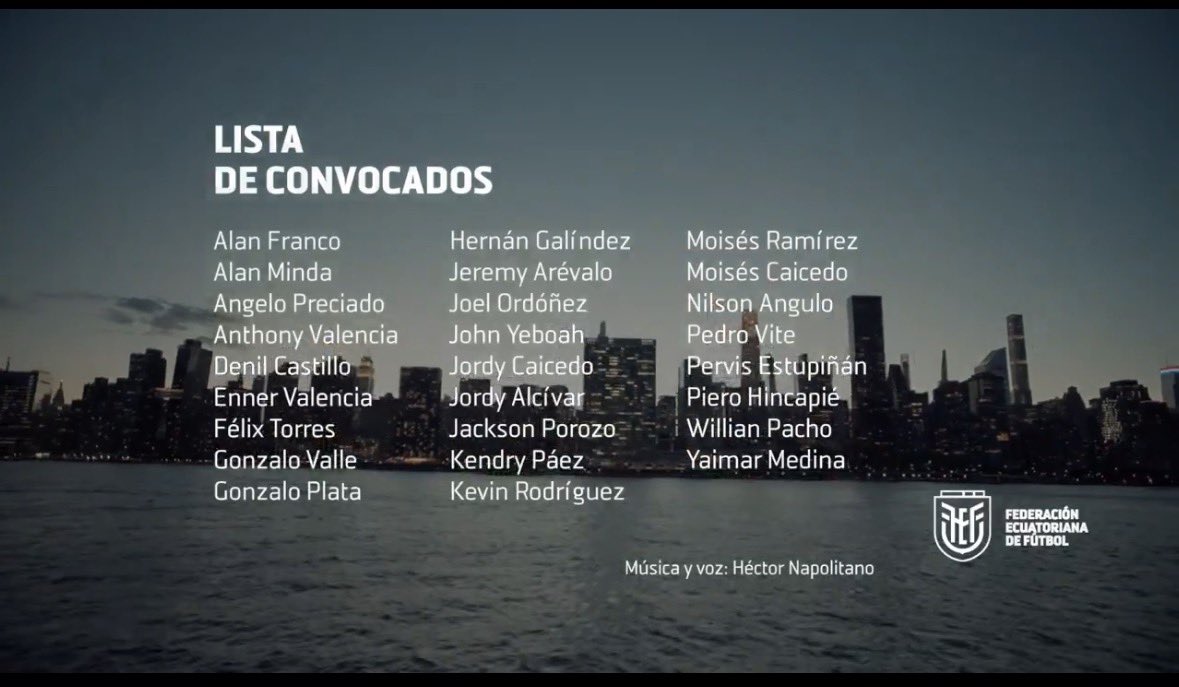 ccarrillo96's tweet photo. La lista oficial de los jugadores convocados para el mundial 2026🇪🇨 #ecuador #mundial2026 https://t.co/V9iCokd4j1