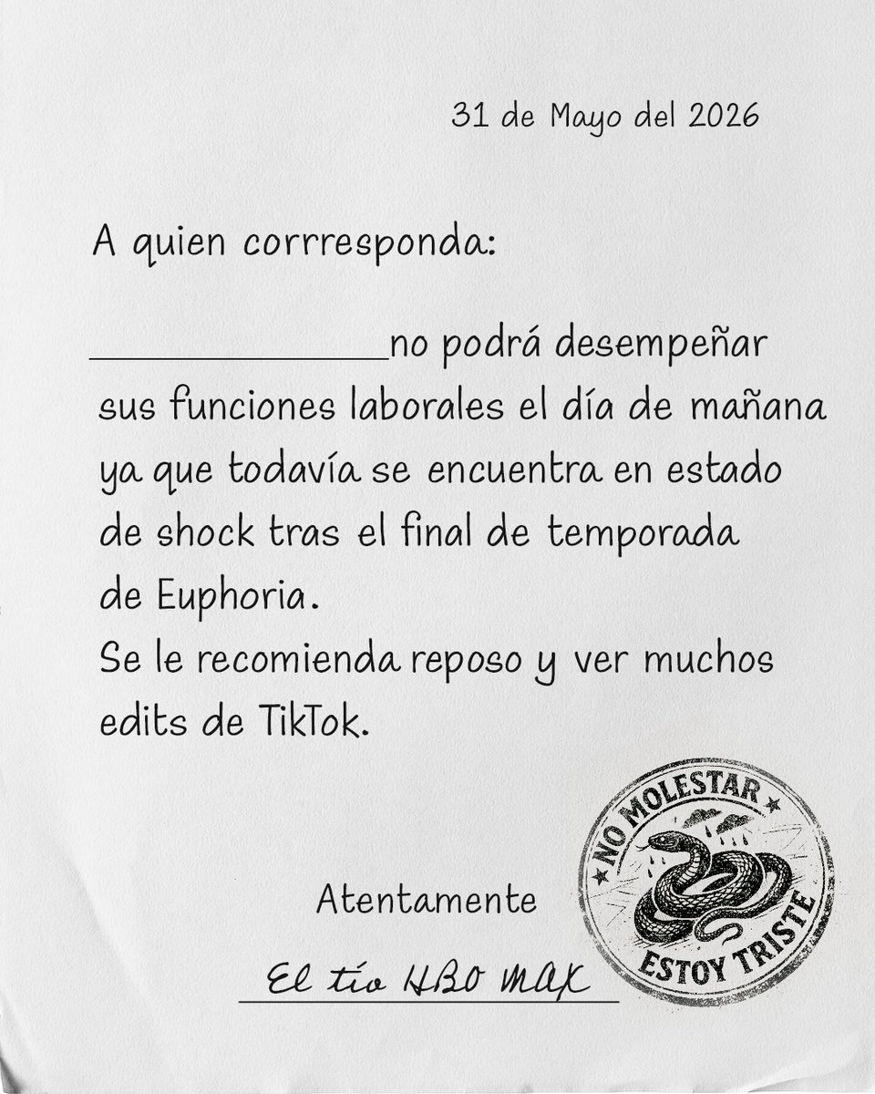 HBOMaxLat's tweet photo. Oficialmente se ha terminado la temporada 3. Yo me iré a llorar hasta quedar dormido. Buenas noches. #Euphoria https://t.co/x3hRfBM3EK