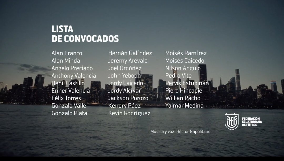 Danny092810's tweet photo. Tenemos los convocados de Ecuador para el mundial 2026 !!! 

@2010MisterChip https://t.co/QEObtzh4gr