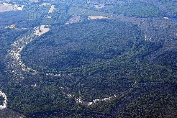 Megalithic12000's tweet photo. Randall Carlson keeps coming back to half a million elliptical scars on the US East Coast as the smoking gun for a catastrophe 12,900 years ago.

From the air, every single Carolina Bay points back toward a single region of the continent, and identical depressions in Nebraska are oriented perpendicular toward the same focal point.

🔹Up to 7 miles wide
🔹Identical elliptical shape
🔹All sharing the same NW-SE axis
🔹Long axes point to the Great Lakes region
🔹Carlson links them to a Younger Dryas impact

Carlson argues this is the visible debris field of an object that hit the Laurentide ice sheet, with the pattern stretching over 1,000 miles from New Jersey down to Florida.

Mainstream says the bays were carved by wind and water, but no wind ever shaped hundreds of thousands of identical ellipses pointing at the same place.

And what makes this impossible to dismiss is that whatever struck would have hit 2 miles of glacial ice over Canada and melted its own crater out of existence.

That is why no crater has ever been found.

If Carlson is right, what other scars from impacts are still hiding in plain sight?