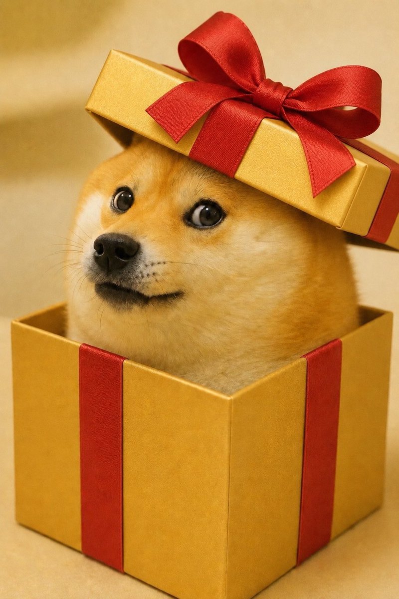 doge100percent's tweet photo. Something BIG is coming, $DOGE fam. 🎁 https://t.co/5SqayJokhH