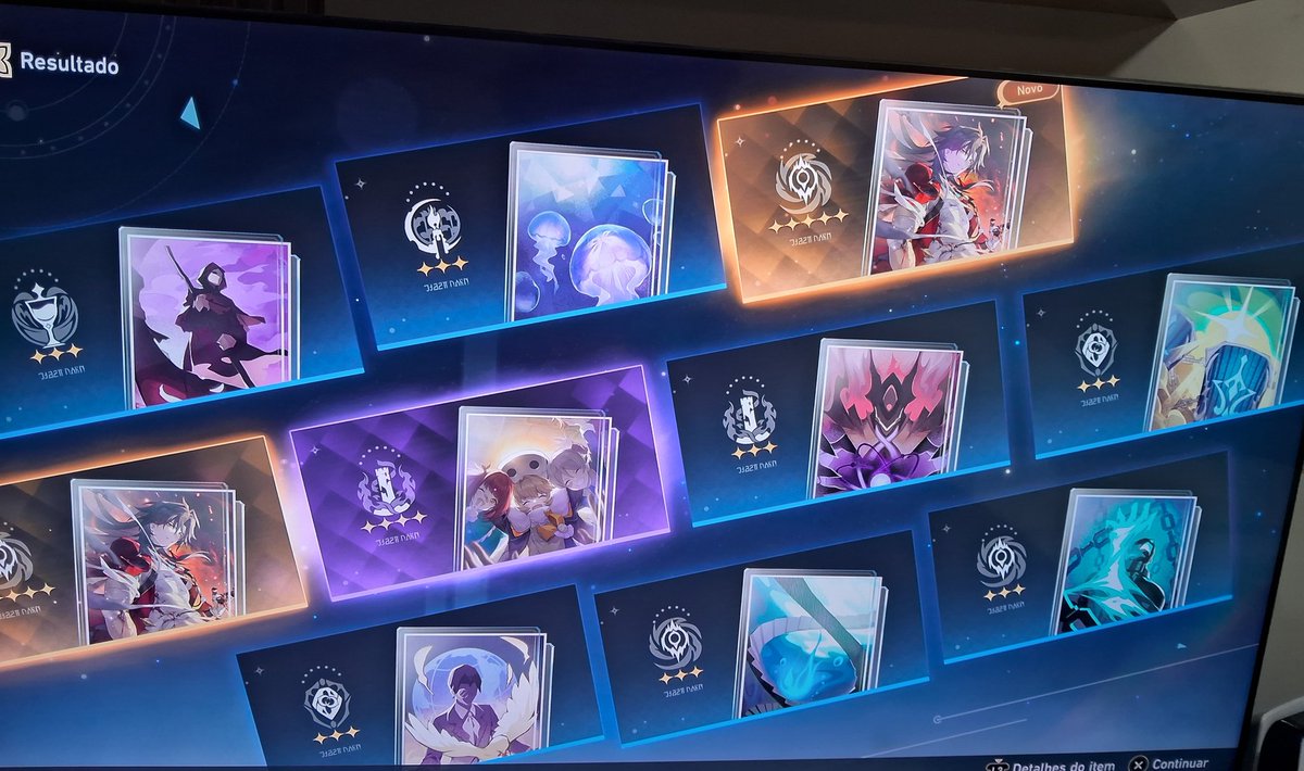 DrigorxMS1993's tweet photo. Amo Honkai Star Hail que minha sorte sempre é enorme nesse jogo, pity 40 🥹.
Enquanto isso no outro jogo bosta chamado Genshin Impact 💩

#HonkaiStarRail #GenshinImpact https://t.co/7hP0hTZJua
