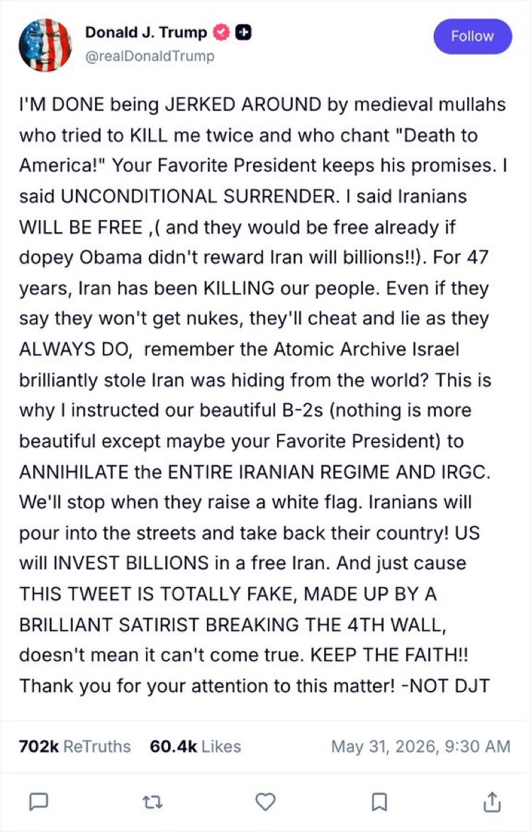 IranRealFreedom's tweet photo. Ok somebody tell @POTUS come on! Let’s move on with this! @marklevinshow https://t.co/1QhhZM9zxO