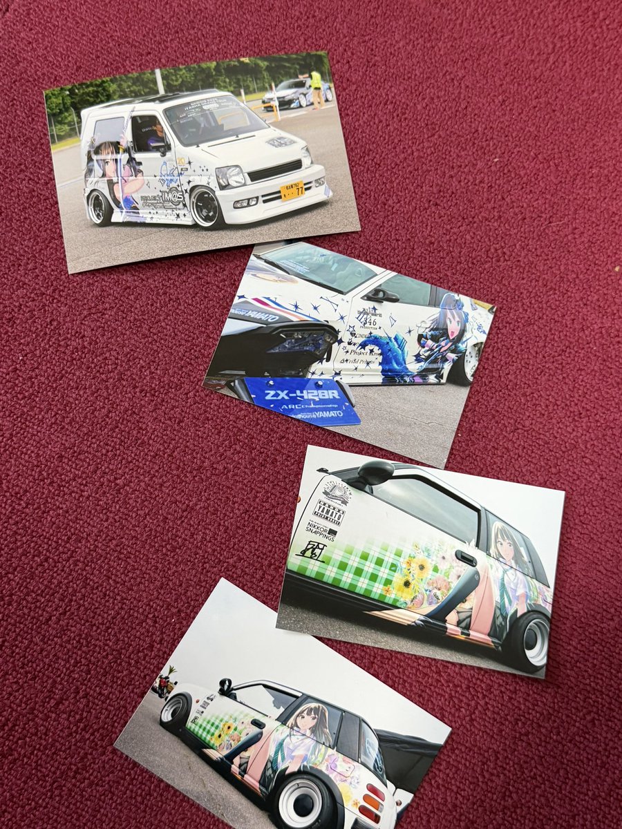 inu_scargo8's tweet photo. PHOTMiの搬入写真とShinyRayさんに頂いた過去の写真。

ガチ上げじゃなくてちょうどいい車高で搬入してくれたわっきーさんありがとうございます← https://t.co/OnANe7TBrZ