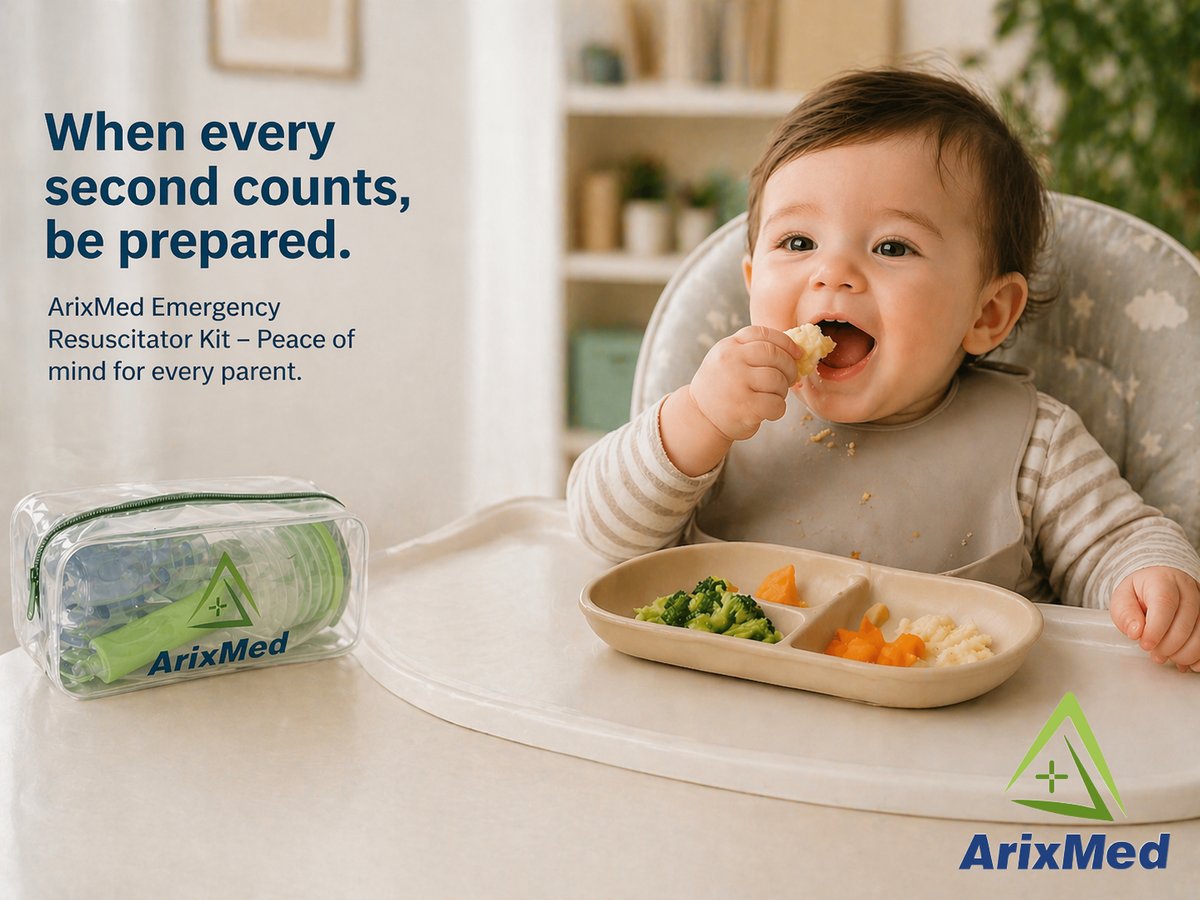 ArixmedMedical's tweet photo. Every bite is a new adventure for your little one… 🥦🥕

But for parents, it can also bring a little worry.
Choking can happen in seconds — even during the happiest mealtime moments.
Being prepared isn’t about fear, it’s about peace of mind. 👏
Our ArixMed kit is designed to be there when it matters most — simple, quick, and ready when every second counts.
🤩 https://t.co/peRFlF9vXG
https://t.co/BQ5Nwt03fu
Because protecting them is always your first instinct.
#arixemd #antichokingdevice #chokingrescuedevice #babyfeeding #startingsolids #parentingessentials #momlife #newmom #babycare #toddlerlife #parentingtips #babysafety #familyfirst #momsofinstagram #dadlife #parentingjourney #babyproducts #safetyfirst #peaceofmind