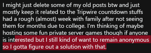 Days Until Tripwire Is Fixed tweet media