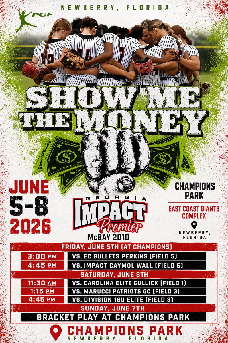 GAImpactMcBay28's tweet photo. We had a great last practice before Show Me the Money in Newberry next weekend! Can’t wait to play the best competition in front of the best coaches. Come check out all 14 of our nationally ranked by @LineDsoftball & @ExtraInningSB uncommitted 28s & 29s. #MakeAnImpact 
@FSU_Softball @GatorSoftball2 @LSUsoftball @AlabamaSB @clemsonsoftball @RazorbackSB @AuburnSoftball @HailStateSB @SouthernMissSB @OleMissSoftball @GamecockSoftbll @CoastalSoftball @StetsonSoftball @GaTechSoftball @UVASoftball @OhioStateSB @MT_Softball @Vol_Softball @RaginCajunsSB @TexasSoftball @PackSoftball @LibertySB @JaxStateSB @BelmontSoftball @UNCGSoftball @UKsoftball @TroySoftball @GSAthletics_SB @BerrySoftball @UNGSoftball @UWGSoftball @MercerUSoftball @DukeSOFTBALL @BC_Softball @StanfordSball @HokiesSoftball @LouisvilleSB @VUSoftball @Pitt_SB @PennStateSB @umichsoftball @MSU_Softball @CuseSB @OU_Softball @MizzouSoftball