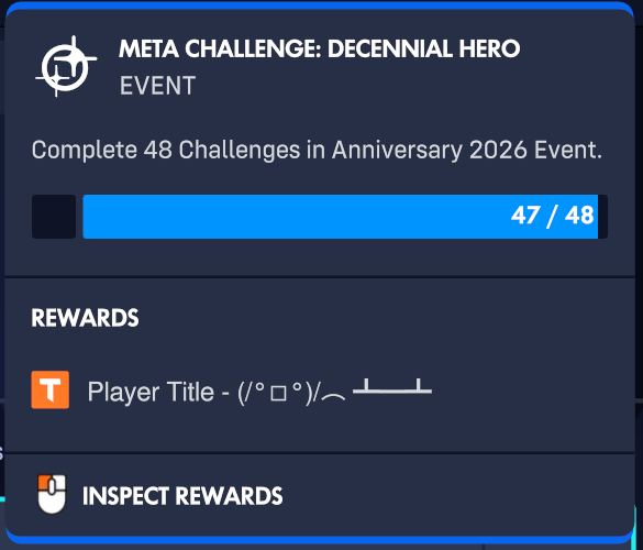 carmpaws's tweet photo. nothing says celebrating 10 years of overwatch like capping the amount of challenges your players can complete. https://t.co/0gt8XOULZ9