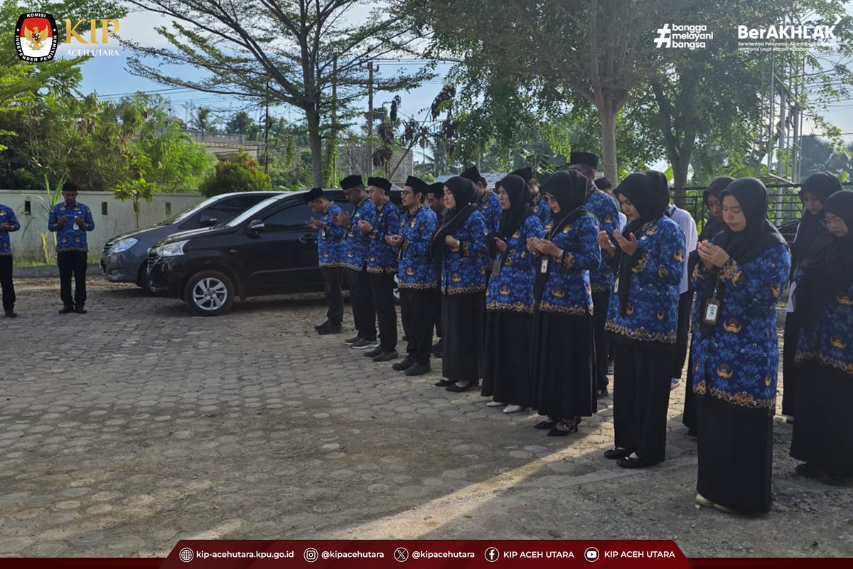 kipacehutara's tweet photo. #TemanPemilih Keluarga besar KIP Kabupaten Aceh Utara melaksanakan Upacara Peringatan Hari Lahir Pancasila pada Senin, 1 Juni 2026, di halaman Kantor KIP Kabupaten Aceh Utara.

#HariLahirPancasila2026
#Pancasila
#KIPAcehUtara
#AcehUtara
#IndonesiaRaya
#BerAKHLAK https://t.co/XFF9qs1aJm