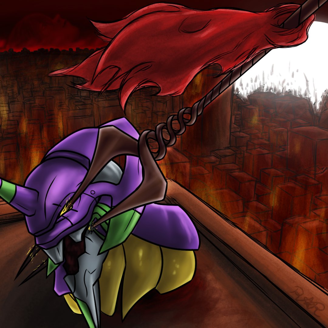 Redrunner613's tweet photo. Here's some artwork I was requested of Shinji Ikari VS Tetsuo Shima a ways back!
It was my first use of Blender to lay out a scene, I still have yet to make a full artwork with the 3D assets themselves. https://t.co/WAkhYNXCRM