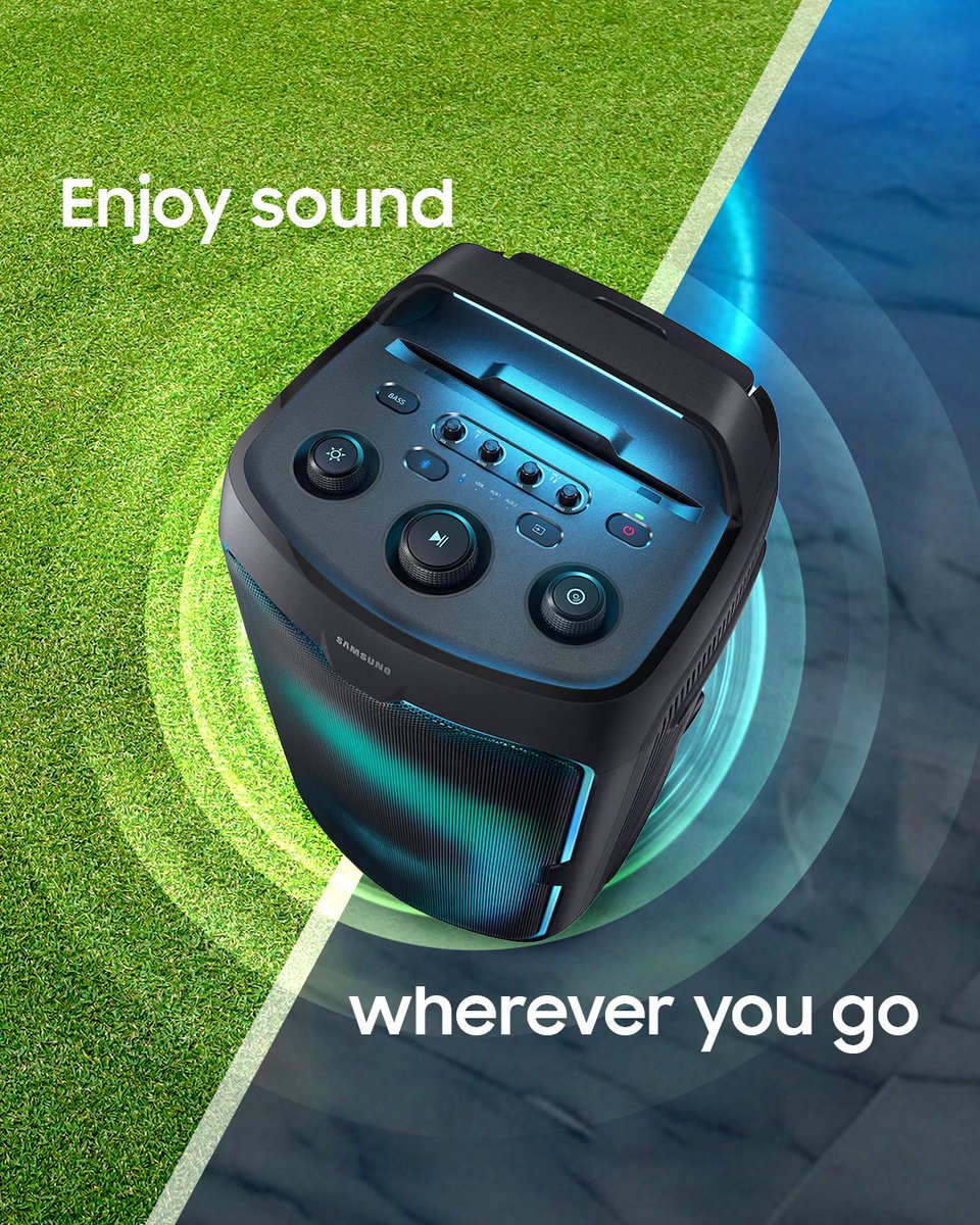 SamsungGulf's tweet photo. Match night isn’t just at home anymore ⚽ 🔊
Take the sound. Take the energy. Take the atmosphere with you.
#SoundTower #SamsungAudio #SamsungMatchReady #Samsung https://t.co/8ADXCjUhWx