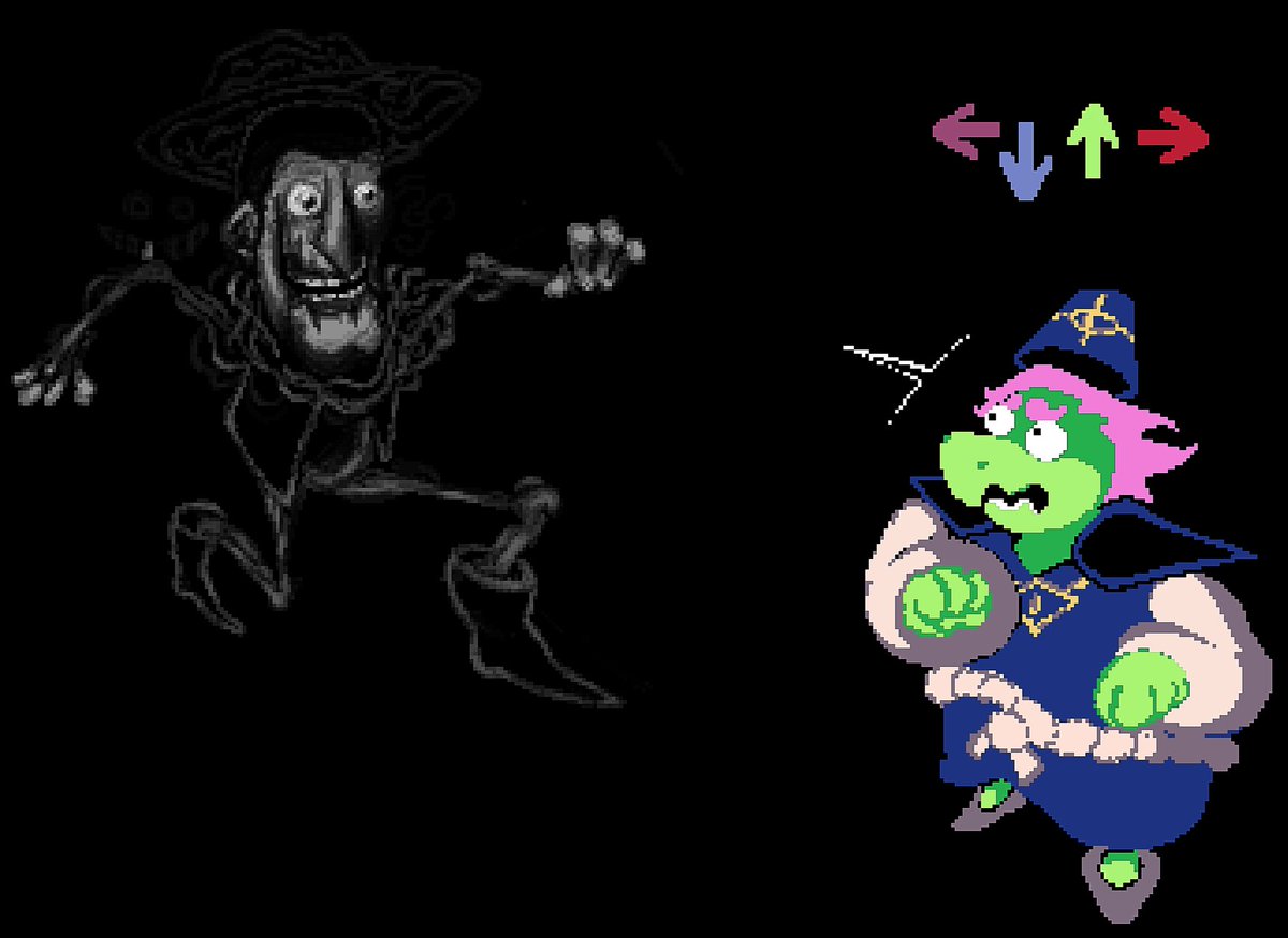PropGriffin167's tweet photo. "Friend inside me vs Alvin" fnf aethos concept #WARPEDSUN #DELTARUNE #friendinsideme #fnf https://t.co/uuAeGYHFVQ