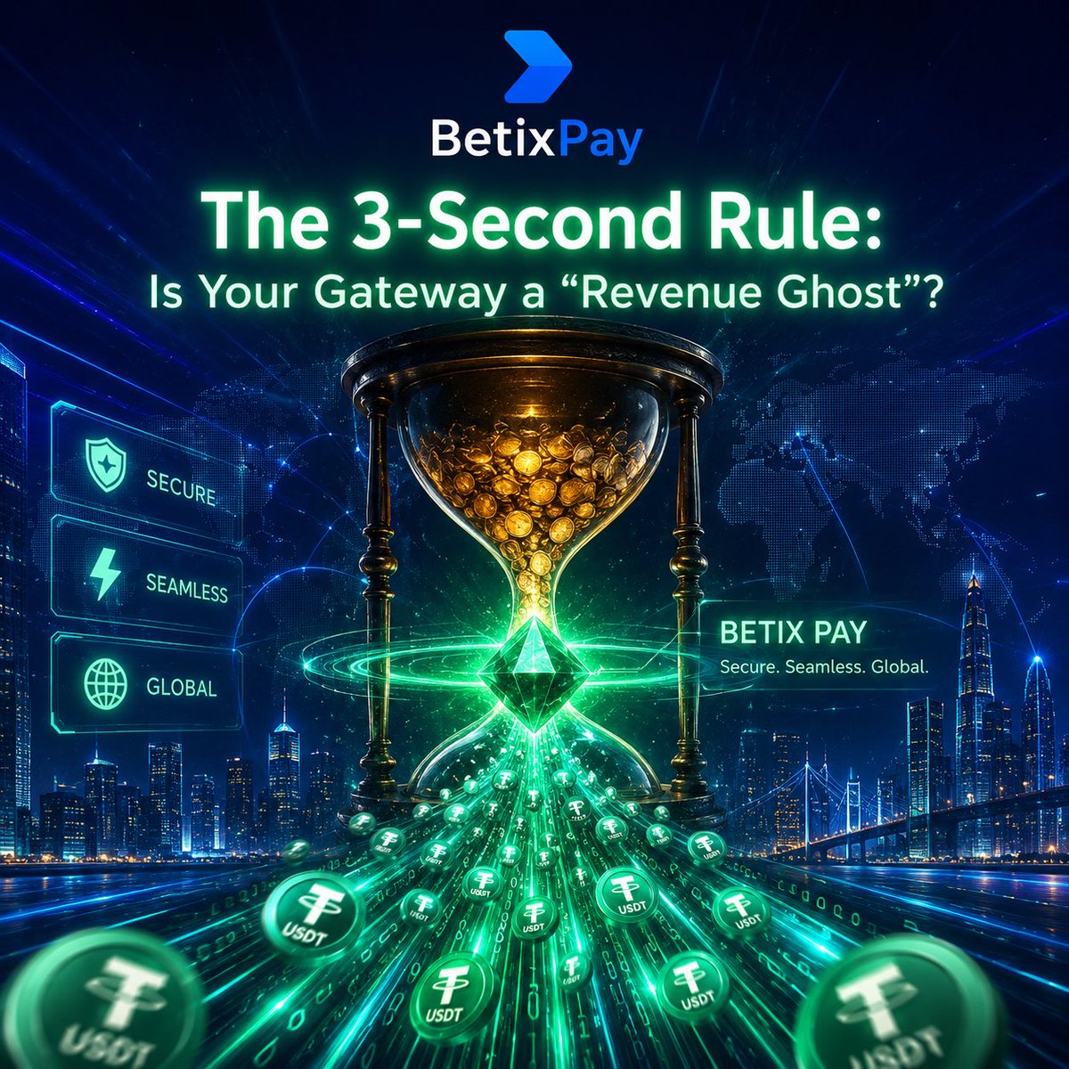 BetixPay's tweet photo. The 3-Second Rule: Success or Ghost Town? 👻⌛

If your payment page takes 3+ seconds to load, 70% of users quit. In #IPL2026, patience is even shorter!

#BetixPay kills the lag:
⚡ Sub-second processing
🛡️ Zero-crash infrastructure
💰 24/7 USDT settlement

Don't let "Loading..." kill your revenue. 🚀

🌐 https://t.co/eYhEF46Wux 
TG: @Vera_Betixpay | @Blaire_Betixpay | @Lena_Betixpay | @Vicky_Betixpay

#Fintech #UserExperience #IPL #USDT #BetixPay