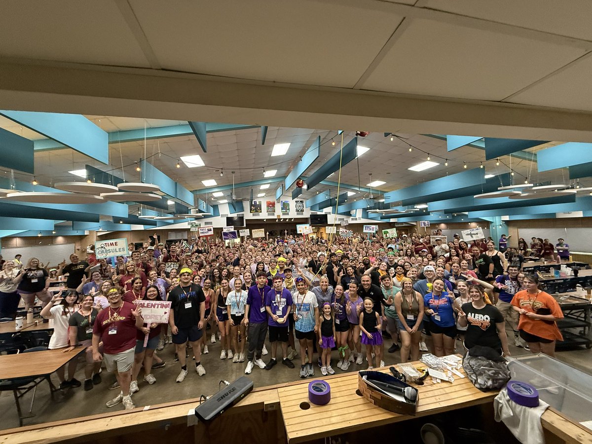 TarletonPrez's tweet photo. No better way to kick off the summer than with 450 Texans at Duck Camp 1! This marks the largest first Duck Camp in @TarletonState history, and it's only the beginning. It's going to be an incredible summer 🏕️🐥💜

#TarletonState #BleedPurple #DuckCamp #WeLoveIt https://t.co/4u5j6dkoFd