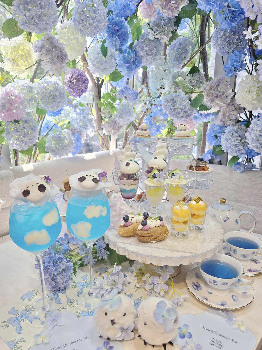 hcbrunch's tweet photo. 💍🫧🪽💍🫧🪽💍🫧🪽💍🫧🪽

＼オートクチュールブランチ／
🩵紫陽花×シマエナガAfternoon Tea 🩵

こんなに可愛いアフヌン見たことないっ🩵
青色担さんはこの機会にぜひ☺️🫶

🪽期間：4月24日〜6月22日

💍🫧🪽💍🫧🪽💍🫧🪽💍🫧🪽 https://t.co/623v6zmNed