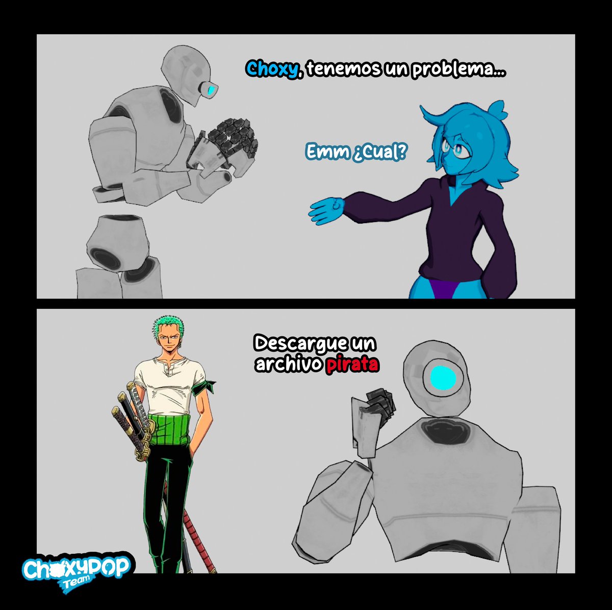 choxypop's tweet photo. ¿Qué haces ahí Zoro? Ese no es tu meme. 🗣️

Render por @AstarDev

#meme #femboy #onepiece #zoro #render https://t.co/nAQSX9aWKe