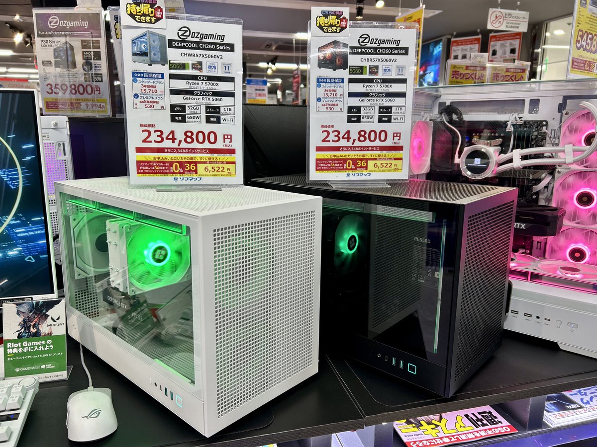 sofmap_namba's tweet photo. ＼いいものを、もっと身近に。／
 #OZgaming 
◽️CHW-R57X5060-V2
◾️CHB-R57X5060-V2
234,800円（税込）さらにポイントサービス
人気の無線機能搭載＆コンパクト筐体
ゲーミングPCデビューにおすすめ💪

ホワイト・ブラックどちらも本日お持ち帰り🆗 https://t.co/qJR8nD4IQo