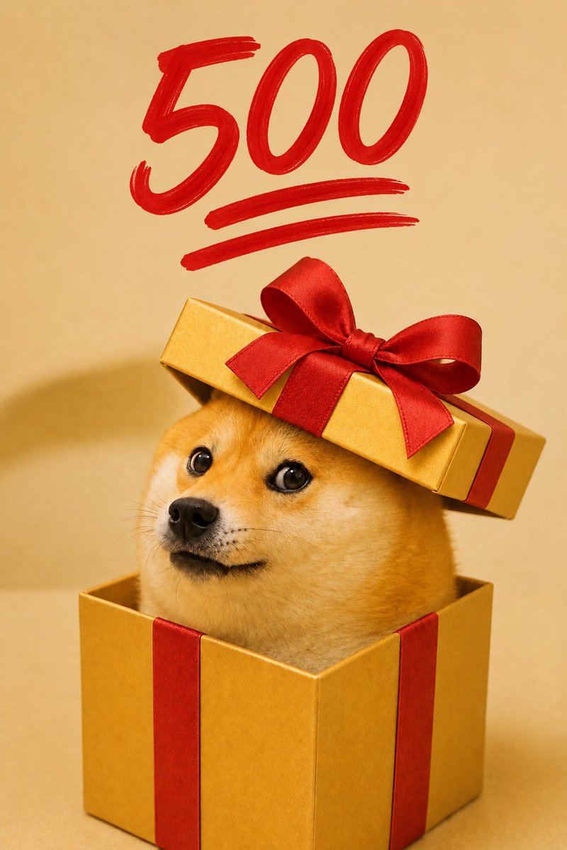 doge100percent's tweet photo. I’m giving away Ð500 $DOGE for my 500th day of $DOGE tipping! 🎁 💯 https://t.co/LECJG7iNm6